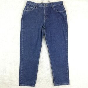 Riders Womens Jeans Relaxed Straight Leg Blue Denim High Rise Indigo Petite 14P